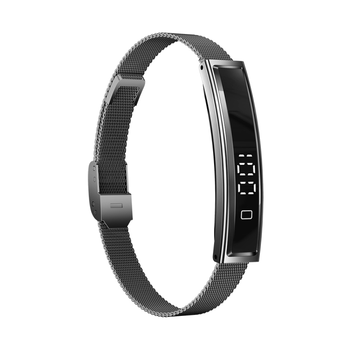 Okoskarkötő iSEN B3, Fekete, Rozsdamentes acél, 18mAh, Pulzusszám- és Vér-oxigénszint Mérő, Alvás- és Tevékenységkövetés, Női Egészség, Mesterséges Intelligencia Asszisztens, Mágneses Töltés [7]