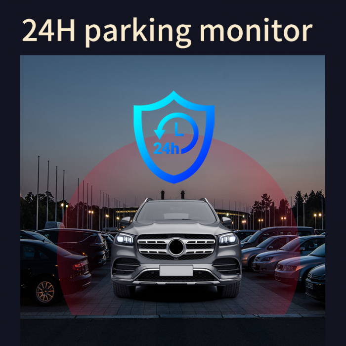 iSEN P87 Autós Kamera, 4G, 1.9", 2K elöl, 1080P hátul, WiFi, GPS+Beidou, 3-tengelyes G-érzékelő, Éjjellátás, Parkolásfigyelés, Hurokfelvétel, Távoli megfigyelés [8]