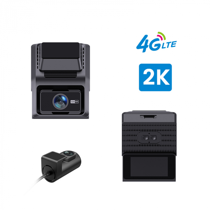 iSEN P87 Autós Kamera, 4G, 1.9", 2K elöl, 1080P hátul, WiFi, GPS+Beidou, 3-tengelyes G-érzékelő, Éjjellátás, Parkolásfigyelés, Hurokfelvétel, Távoli megfigyelés [2]