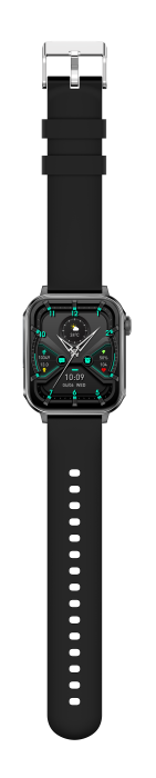 iSEN V96 Okosóra, Fekete, 1.83" HD, Pulzusszám, Vérnyomás, Véroxigén (SpO2), Hívás Funkció, 280 mAh, IP67, Szilikon Szíj, DaFit Alkalmazás, Zenevezérlés, Időjárás, Android 5.2 / iOS 9.0 [24]