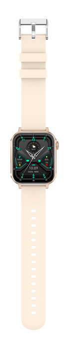 iSEN V96 Okosóra, Krém, 1.83" HD, Pulzusszám, Vérnyomás, Véroxigén (SpO2), Hívás Funkció, 280 mAh, IP67, Szilikon Szíj, DaFit Alkalmazás, Zenevezérlés, Időjárás, Android 5.2 / iOS 9.0 [13]