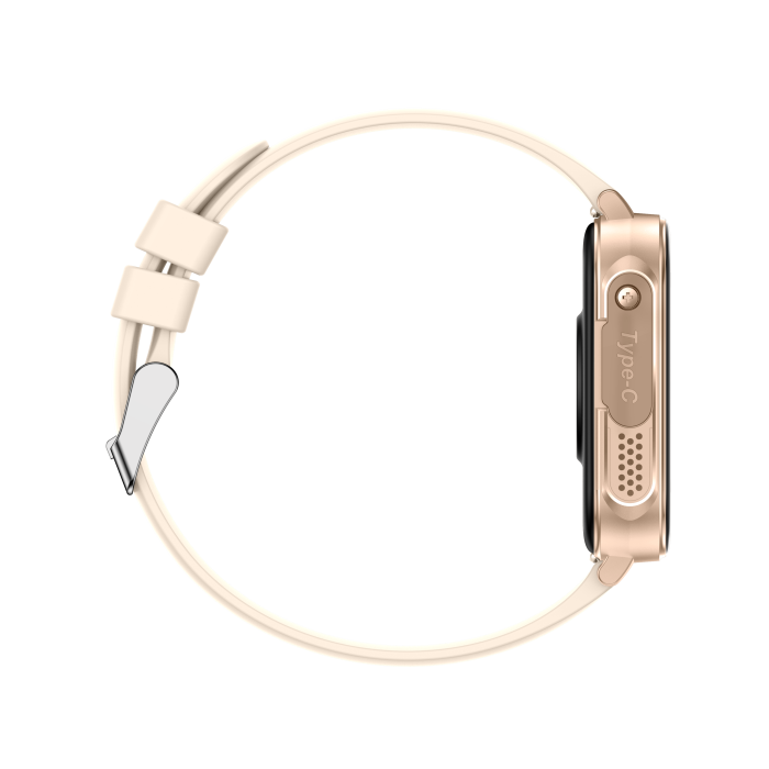 iSEN V96 Okosóra, Krém, 1.83" HD, Pulzusszám, Vérnyomás, Véroxigén (SpO2), Hívás Funkció, 280 mAh, IP67, Szilikon Szíj, DaFit Alkalmazás, Zenevezérlés, Időjárás, Android 5.2 / iOS 9.0 [12]