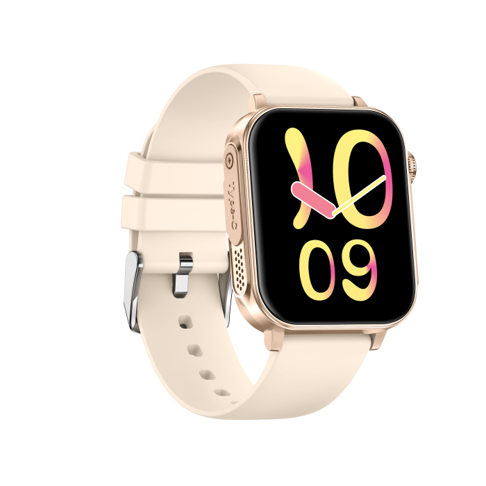 iSEN V96 Okosóra, Krém, 1.83" HD, Pulzusszám, Vérnyomás, Véroxigén (SpO2), Hívás Funkció, 280 mAh, IP67, Szilikon Szíj, DaFit Alkalmazás, Zenevezérlés, Időjárás, Android 5.2 / iOS 9.0 [4]