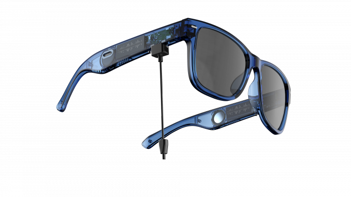 Doogee Smart Audio AJ01 napszemüveg, kék, hívások és bluetooth zene, dinamikus sztereó hangszóró, audio asszisztens, IPX4, 180 mAh [6]