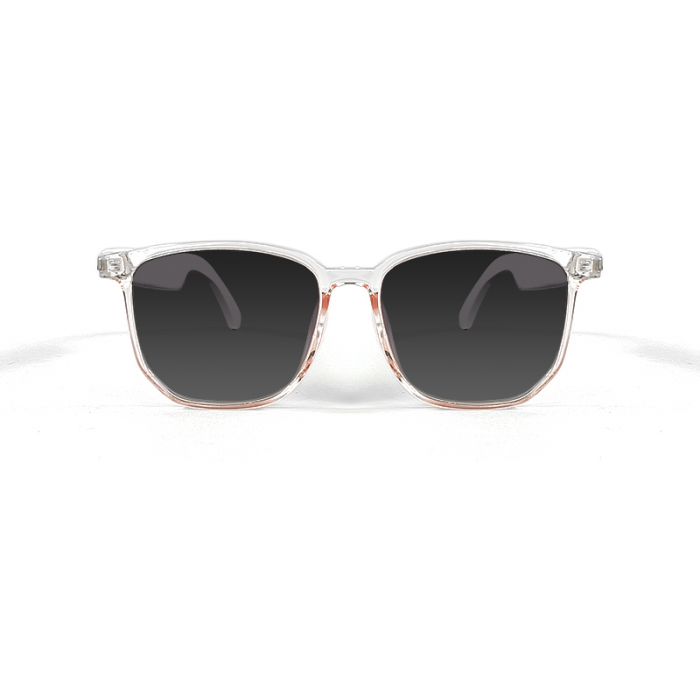 iSEN GS03 okos napszemüveg, Átlátszó keret, Polarizált UV400 lencsék, Unisex, Beépített mikrofon és hangszóró, Bluetooth zene és hívások, Hangasszisztens [13]