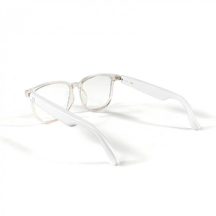 iSEN GS03 okos napszemüveg, Átlátszó keret, Polarizált UV400 lencsék, Unisex, Beépített mikrofon és hangszóró, Bluetooth zene és hívások, Hangasszisztens [7]