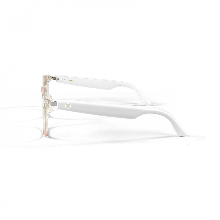 iSEN GS03 okos napszemüveg, Átlátszó keret, Polarizált UV400 lencsék, Unisex, Beépített mikrofon és hangszóró, Bluetooth zene és hívások, Hangasszisztens [4]