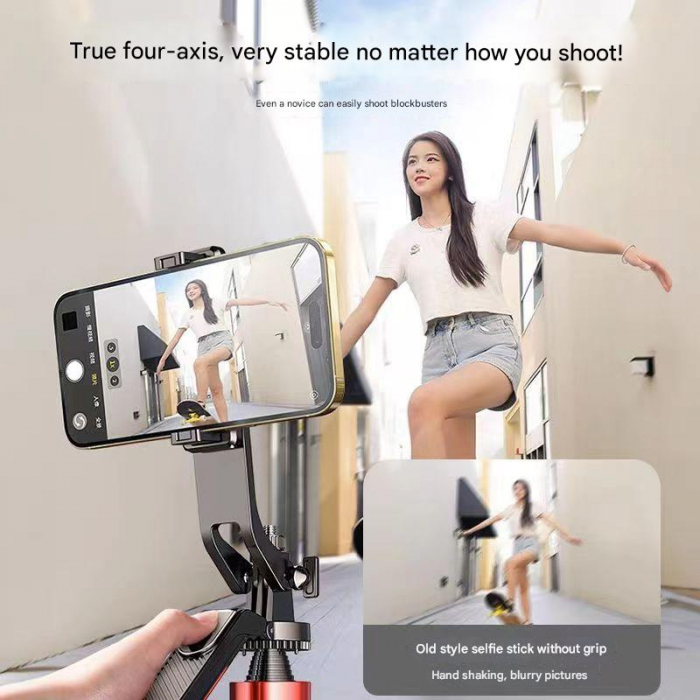 iSEN P185 Auto-sugárzó Selfie Bot Fekete, 1.8m, 360° Forgatás, Bluetooth Távirányító, Eltávolítható Fény Kitöltés, Type-C Gyors Töltés, 55mAh [7]