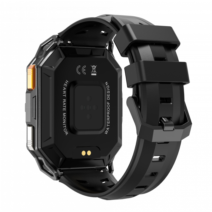 Okosóra iSEN X1 Pro, Fekete szilikon szíj, 2.13" AMOLED HD, HRV, EKG, Egészségügyi monitorozás, Sport funkciók, Bluetooth hívás, 1000 mAh, Android 9.0 vagy iOS 9.0 vagy újabb [6]