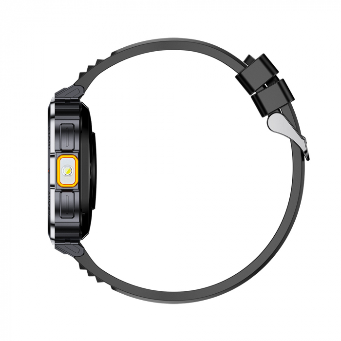 Okosóra iSEN NX23 Fekete, 2,0" HD, HRV, EKG, Egészségügyi funkciók, Sportfunkciók, Bluetooth hívás, Zenevezérlés, Zseblámpa, 400 mAh, Kompatibilis iOS és Android rendszerekkel [14]