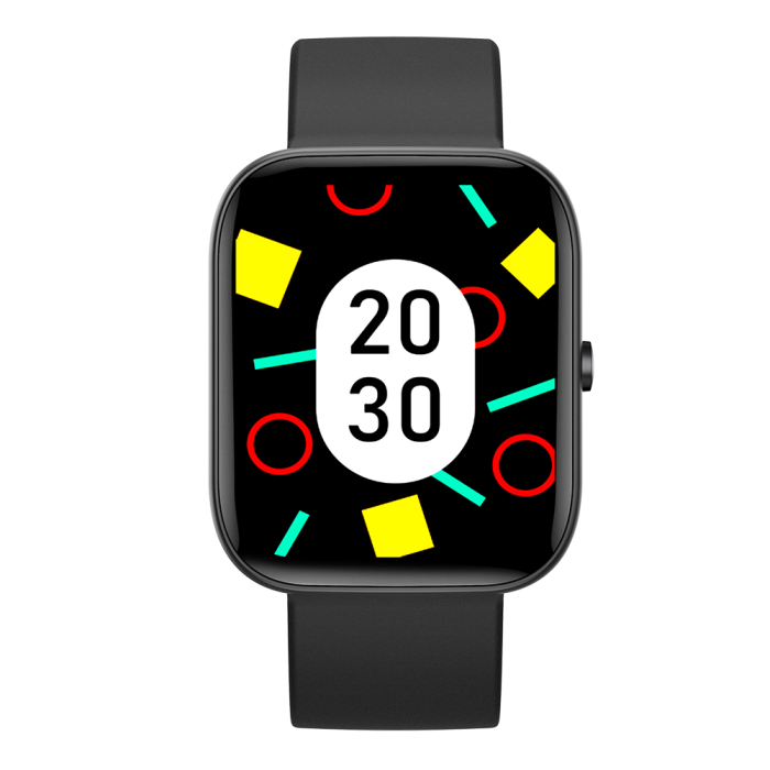 SEN C08 Okosora, Fekete, Fekete TPU Szij, 1.91" TFT, Pulzus, Vernyomas, Veroxigen (SpO2), Sport Modok, Hivas & Uzenet Ertesitesek, 200 mAh, Android 5.0 / iOS 10.0 [6]