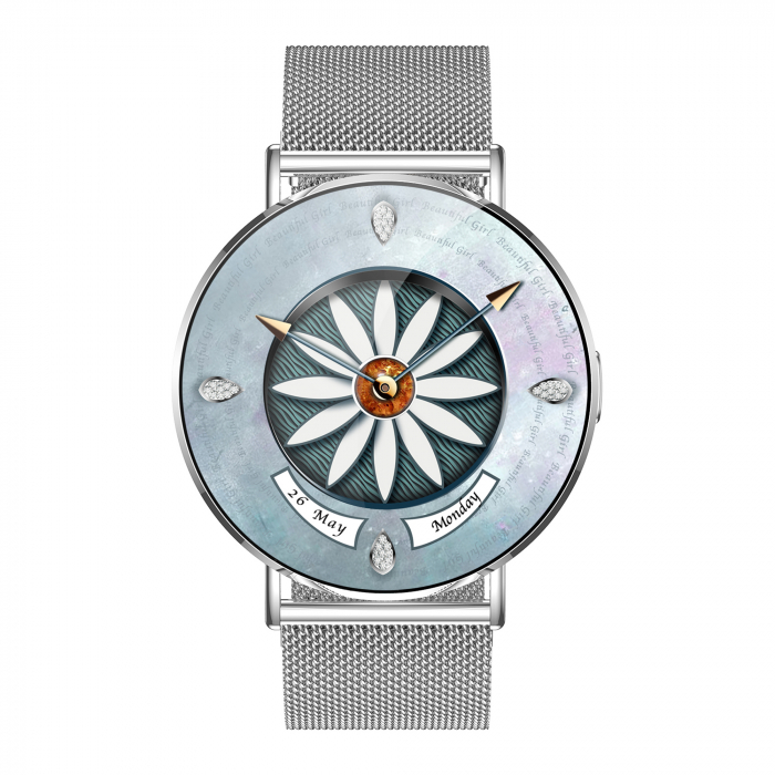 Okosóra iSEN KM88 Ezüst, 1.32" AMOLED, HRV, EKG, Egészségügyi Funkciók, Bluetooth Hívás, Hangasszisztens, iOS és Android Kompatibilis [6]