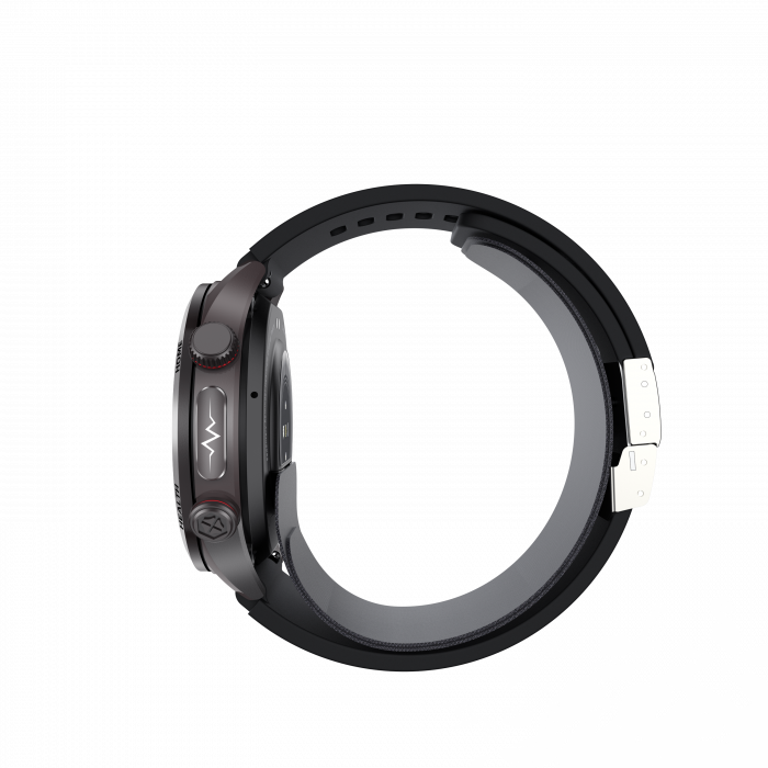 Okosóra iSEN S26 Fekete, 2,06"AMOLED, Légpumpás+légzsákos vérnyomásmérés, ECG, Vércukor, Oxigén, Hőmérséklet és Alvásfigyelés, Sport módok, Bluetooth hívás, Zenevezérlés, Időjárás, NFC, 530mAh [6]