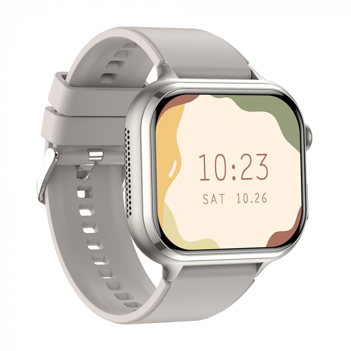 Smartwatch iSEN TK17 Fehér, Szilikon, 1.91" HD, ECG, Szívritmus, Véroxigén, Glükóz, Vérnyomás, Húgysav, BMI, Alváskövetés, Sport Módok, Bluetooth Hívás, Zenevezérlés, Időjárás, 380mAh [3]