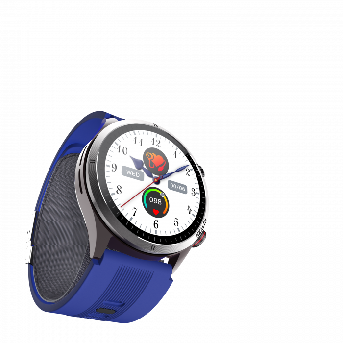 Okosóra iSEN S26 Kék, 2,06"AMOLED, Légpumpás+légzsákos vérnyomásmérés, ECG, Vércukor, Oxigén, Hőmérséklet és Alvásfigyelés, Sport módok, Bluetooth hívás, Zenevezérlés, Időjárás-előrejelzés, NFC, 530mA [5]