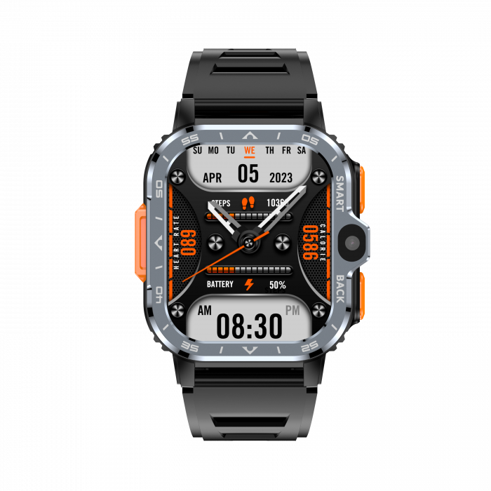 Okosóra iSEN Watch PGD, Szürke, 4G, 2,03" HD, négymagos, Android 8.1, 4 GB RAM + 64 GB ROM, HD kettős kamera, NFC, GPS, Alipay, WeChat Pay, 800 mAh, nanoSIM [4]