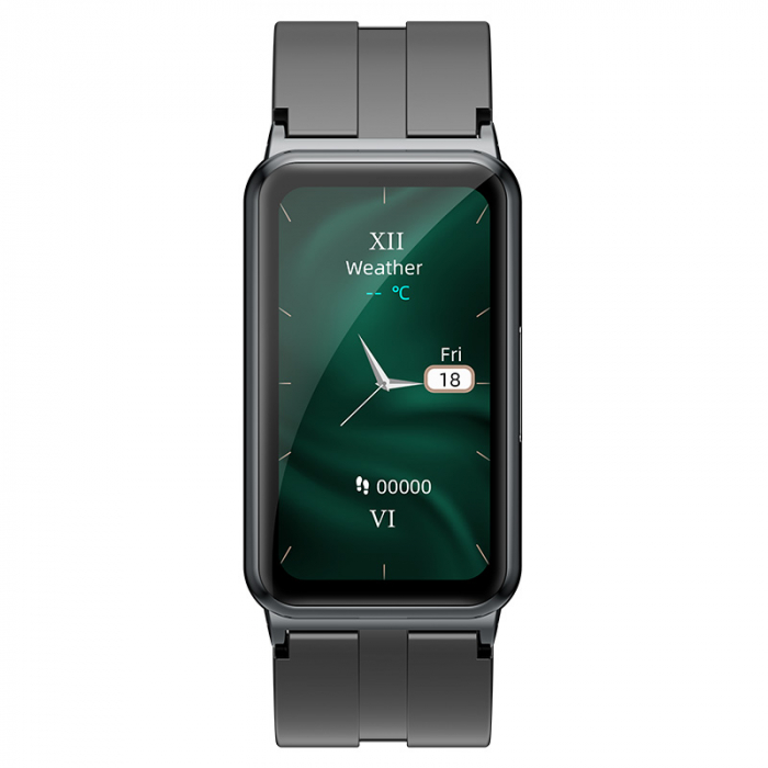 Smartband iSEN EP01 Fekete, 1.47" IPS HD, EKG, Szívritmus, Vérnyomás, Vércukorszint, Oxigén, Alvásmonitorozás, Bt v5.1, IP67, 210mAh [5]