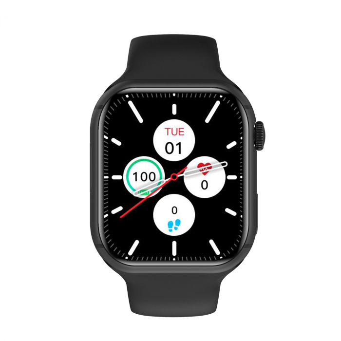 Okosóra iSEN Watch DM60, fekete, fekete szilikon karkötővel, 4G, 2,02" HD, 4GB RAM + 64GB ROM, android 8.1, Bt v4.2, nanoSIM, IP67, 800 mAh [3]