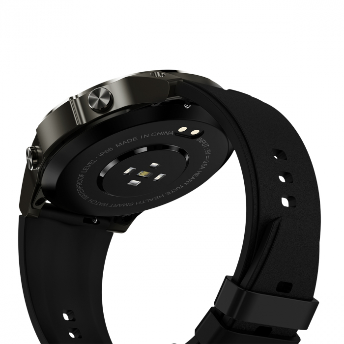 Okosóra iSEN DM50 óra, Fekete fekete szilikon karkötővel, létfontosságú funkciók figyelése, AMOLED 1.43", Bt v5.0, NFC, IP68, 400 mAh [5]