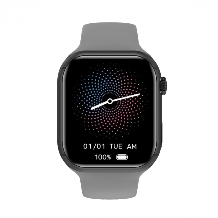 Okosóra iSEN Watch DM60, fekete, szürke szilikon karkötővel, 4G, 2,02" HD, 4GB RAM + 64GB ROM, android 8.1, Bt v4.2, nanoSIM, IP67, 800 mAh [3]