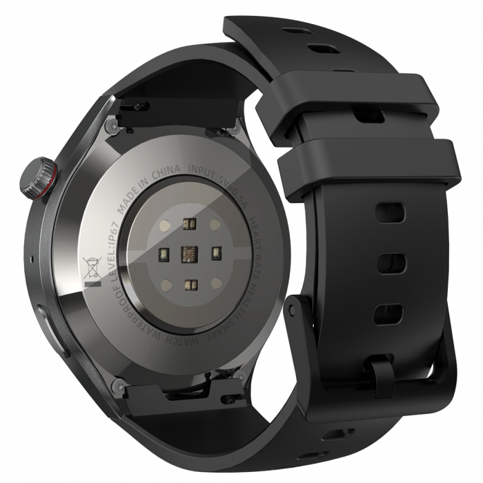 iSEN Watch DM80 Okosóra, 4G, 1.42" AMOLED HD, 2GB RAM + 16GB ROM, Android 8.1, Bt v4.2, Mikrofon, nanoSIM, GPS, Egészségfigyelés, 950mAh, Fekete [5]