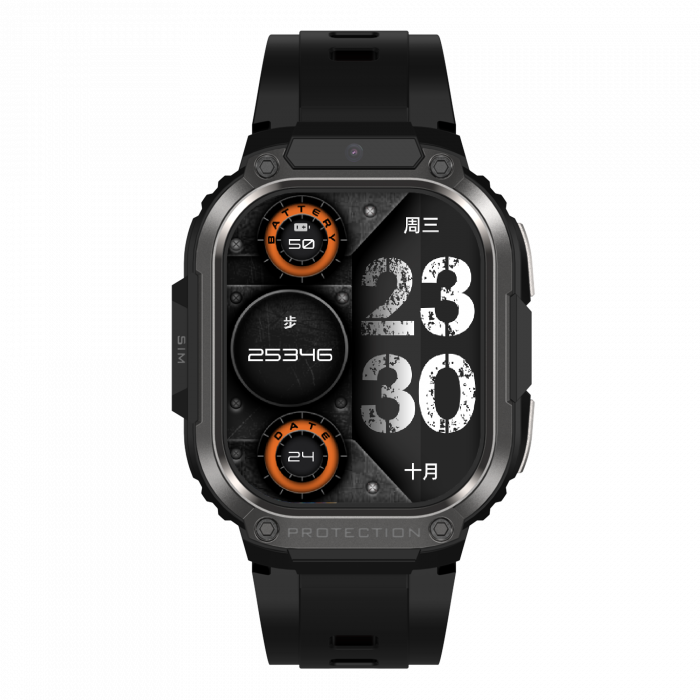 Smartwatch iSEN Watch DM63, 4G, 2.13" AMOLED, 2 GB RAM + 16 GB ROM, Android 8.1, Bt v4.2, HD kamera, mikrofon, nanoSIM, GPS, Egészségfigyelés, 1000mAh, IP67, Fekete [2]