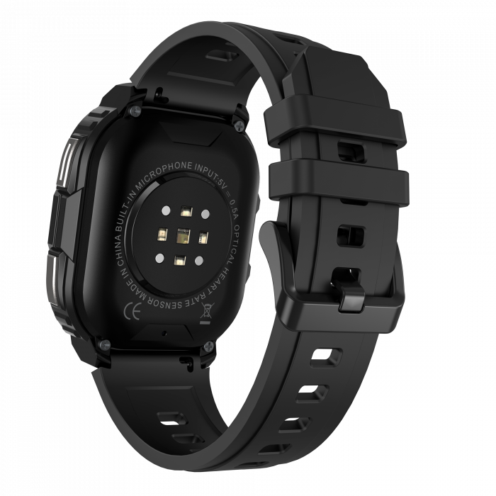 Smartwatch iSEN Watch DM63, 4G, 2.13" AMOLED, 2 GB RAM + 16 GB ROM, Android 8.1, Bt v4.2, HD kamera, mikrofon, nanoSIM, GPS, Egészségfigyelés, 1000mAh, IP67, Fekete [4]