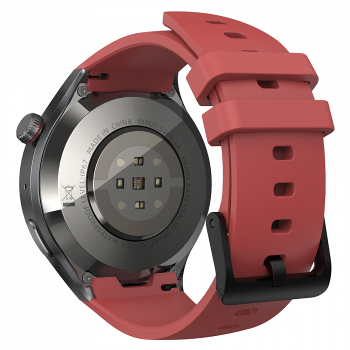 iSEN Watch DM80 Okosóra, 4G, 1.42" AMOLED HD, 2GB RAM + 16GB ROM, Android 8.1, Bt v4.2, Mikrofon, nanoSIM, GPS, Egészségfigyelés, 950mAh, Red [4]