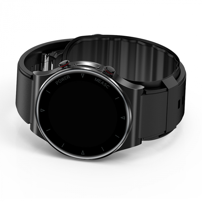Okosóra iSEN Watch P70 Black fekete TPU karkötővel, 1,32" HD, Vérnyomás felfújható mandzsettával, EKG, HR, Hőmérséklet, Oxigén SpO2 [6]