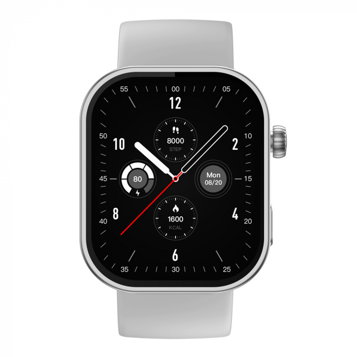 Smartwatch Zeblaze Btalk Plus, Silver, 2.03'' HD, Apel telefonic bluetooth, Asistare vocala, Moduri sport 100+, Monitorizare sanatate 24/24, Jocuri, IP68, 280mAh [4]