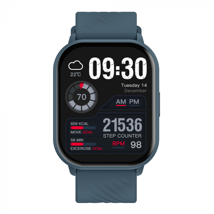 Smartwatch Zeblaze GTS 3 Albastru, Display 2.03'' HD, Apel vocal, Moduri sport 100+, Monitorizare sanatate 24/24, IP68, 280mAh [2]
