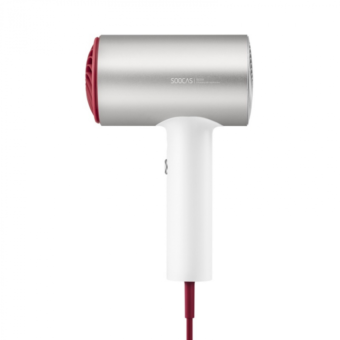 Uscator de par Xiaomi Soocas H5 Silver, 1800W, 20000rpm, Anionic, Aliaj aluminiu, Izolare a duzei de aer [2]