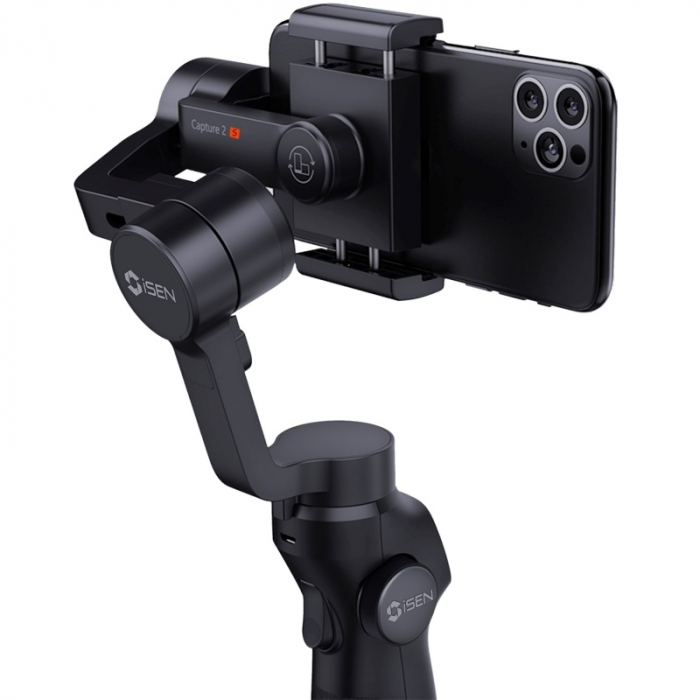 iSEN Capture 2S 3-tengelyes gimbal stabilizátor, Automatikus arc követés, Zoom vezérlés, Időfelvétel, 4000mAh [3]