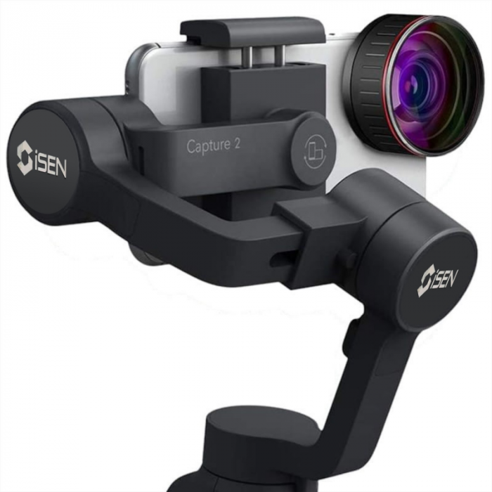 iSEN Capture 2S 3-tengelyes gimbal stabilizátor, Automatikus arc követés, Zoom vezérlés, Időfelvétel, 4000mAh [2]