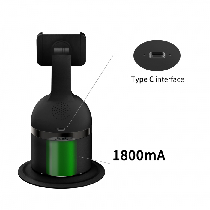 Suport cu sistem de stabilizare Gimbal Souing Genie 360° I20Pro Negru cu AI Smart Tracking, camera, recunoastere faciala si speaker [3]