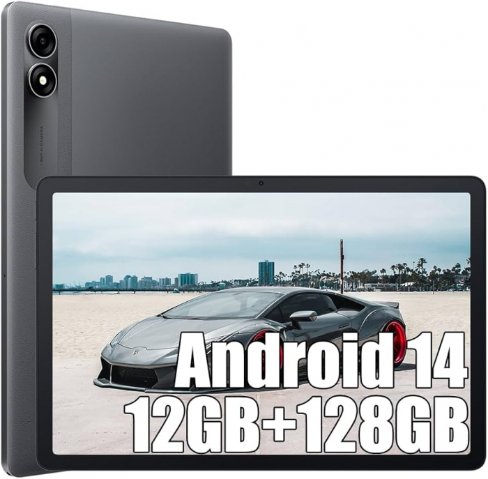 Blackview Tab 90 WiFi Tablet Szürke, 10.92" HD IPS, Android 14, 12GB RAM (4GB + 8GB bővíthető), 128GB ROM, Unisoc Tiger T606, 13MP+8MP, 8200mAh, Arc Feloldás, WiFi5 [3]