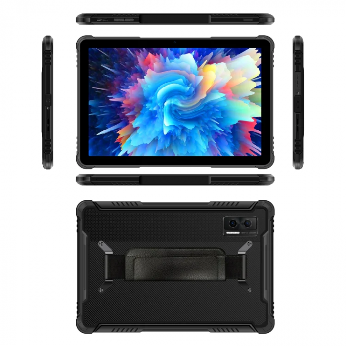 Doogee R08 Rugged Tablet, Fekete, 4G, 10.1" HD+, Android 13, 16GB RAM (6GB + 10GB bővíthető), 256GB ROM, 13MP+5MP, MT8788 Octa Core, 7680mAh, OTG, Face Unlock, Dual SIM [3]