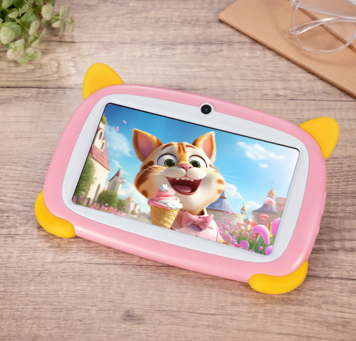Tablet Doogee U7 Kids Rózsaszín, IPS 7" TÜV SÜD, Android 10, 4GB RAM (2GB+2GB bővíthető), 32GB ROM, MT6580, 3400mAh, Szilikon tok, Kids Apps [4]