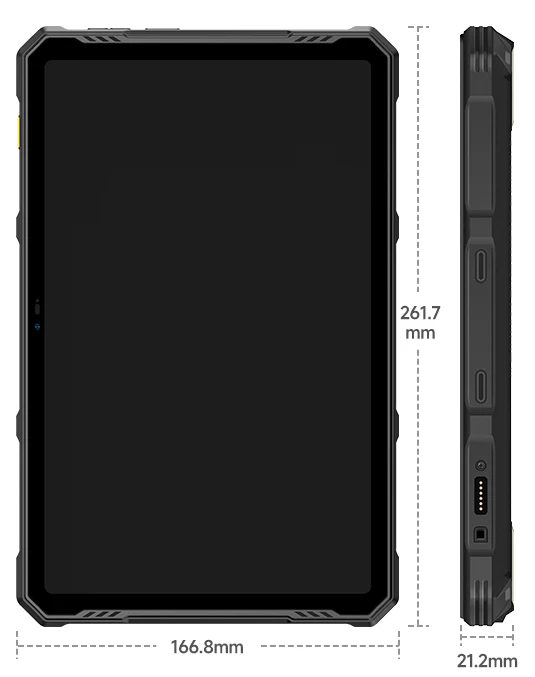 Ulefone Armor Pad 3 Pro fekete tablet, 4G, 10.36" 2K, 16GB RAM (8GB + 8GB bővíthető), 256GB ROM, Dupla 1100 lumenes LED-es zseblámpa, 50MP+32MP, Android 13, MediaTek MT8788, 33280mAh, Dual SIM [2]