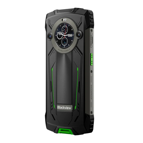 Mobiltelefon Blackview BV8200, Zöld, 4G, 6.5" 2.4K FHD+ 120Hz, 36GB RAM (12GB + 24GB bővíthető), 256GB ROM, Android 14, MediaTek Helio G100, 50MP + 32MP, 8800mAh, 45W, NFC, Dual SIM [4]