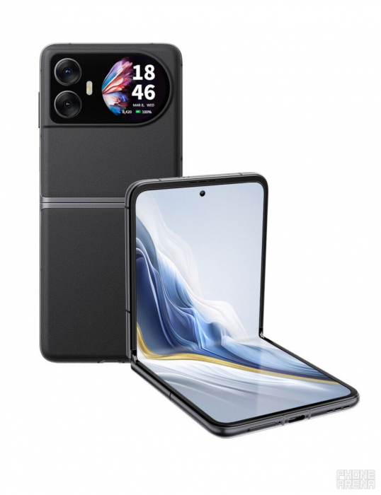 Mobiltelefon Blackview HERO10, fekete, 4G, kijelző 6.9" Amoled összehajtható, 36GB RAM (12GB + 24GB bővíthető), 256GB ROM, Android 13, MTK Helio G99, 108MP+32MP ArcSoft 9.0, OTA, NFC, Face ID, Dual SIM [4]