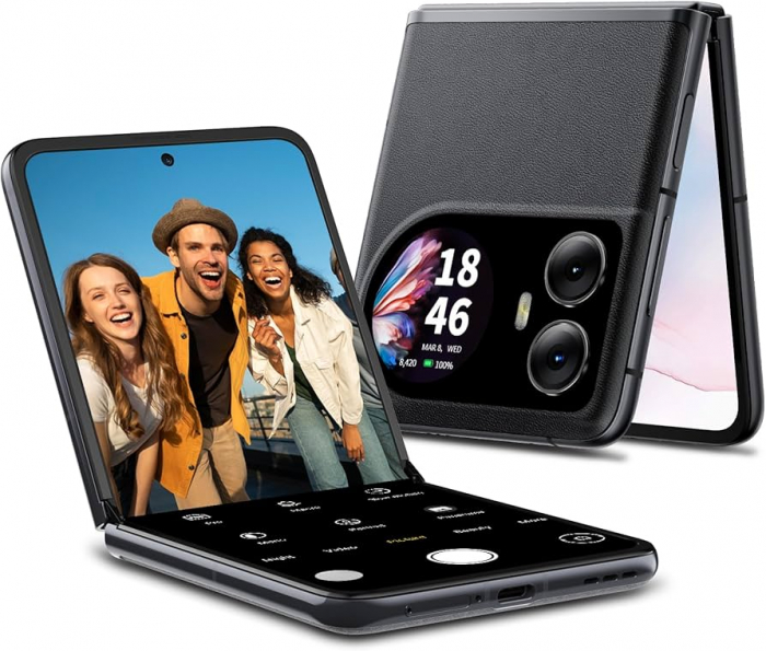 Mobiltelefon Blackview HERO10, fekete, 4G, kijelző 6.9" Amoled összehajtható, 36GB RAM (12GB + 24GB bővíthető), 256GB ROM, Android 13, MTK Helio G99, 108MP+32MP ArcSoft 9.0, OTA, NFC, Face ID, Dual SIM [2]