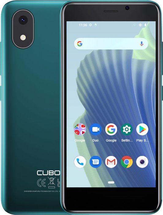Mobiltelefon CUBOT J20 Zöld, 4G, 4,0", 2GB RAM, 16GB ROM, Android 12, MT6739WA QuadCore, Arcfelismerés, 2350mAh, Dupla SIM [2]