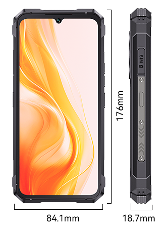 Mobiltelefon Cubot KingKong 11, Fekete, 5G, 6.72" FHD+ 120Hz, Hatterkep, 32GB RAM (16GB +16GB bovitheto), 256GB ROM, Android 15, Dimensity 7025, 108MP, Night Vision, 10200mAh, 33W, Dual SIM [3]