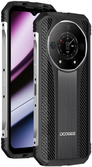 Doogee S110 Ezüst mobiltelefon, 4G, 6.58" FHD+ kijelző, 22GB RAM (12GB + 10GB bővíthető), 256GB ROM, Android 13, Helio G99, 10800mAh akkumulátor, 66W töltés, NFC, OTG, Dual SIM [2]