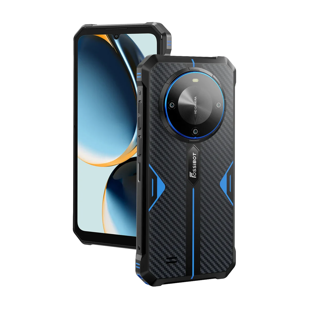 FOSSiBOT F105 Mobiltelefon, Blue, 4G, 6.745” HD+, 12GB RAM (4GB + 8GB bővíthető), 64GB ROM, 20MP, Android 14, MT8768 Octa-Core, NFC, 10300mAh, Dual SIM [2]