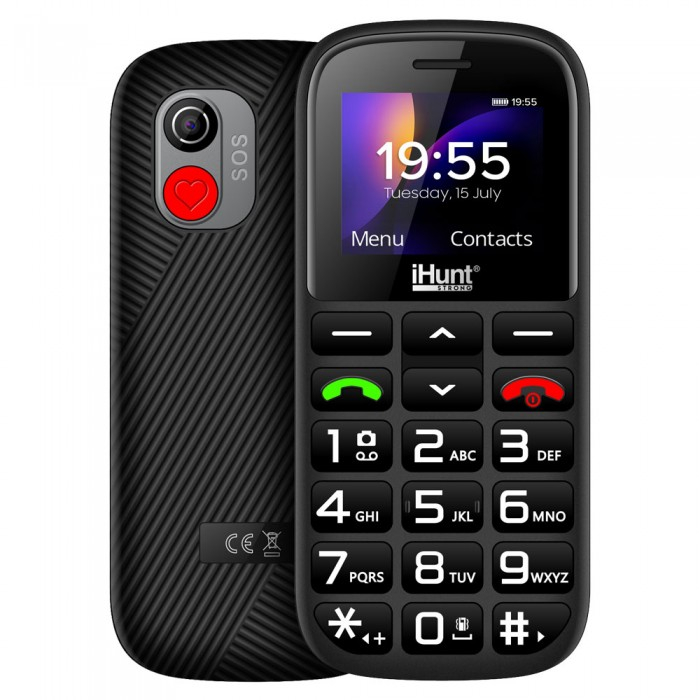 iHunt Senior Comfort Mobiltelefon, 1.77" kijelző, Dual SIM, GSM, USB Type-C, Bluetooth, Kamera, Zsebl [2]