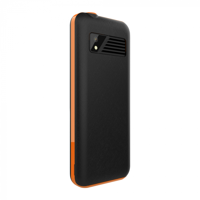 iSEN F23 Mobiltelefon, Fekete/Narancs, 4G, 2.4" Kijelző, 48MB RAM, 128MB ROM, FM Rádió, BT, 8W Kamera, Dual SIM Hybrid, 1800mAh Akkumulátor [4]