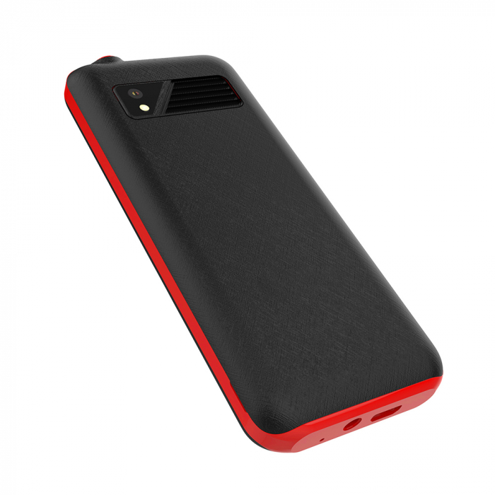 iSEN F23 Mobiltelefon, Fekete/Piros, 4G, 2.4" Kijelző, 48MB RAM, 128MB ROM, FM Rádió, BT, 8W Kamera, Dual SIM Hybrid, 1800mAh Akkumulátor [9]