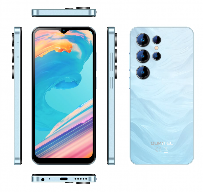 Mobiltelefon Oukitel C2, Kék, 4G, 6.52" IPS kijelző, 16GB RAM (4GB RAM + 12GB bővíthető), 64GB ROM, 13MP, Android 14, Unisoc T606, OTG, Jack, 5000mAh, Dual SIM [2]